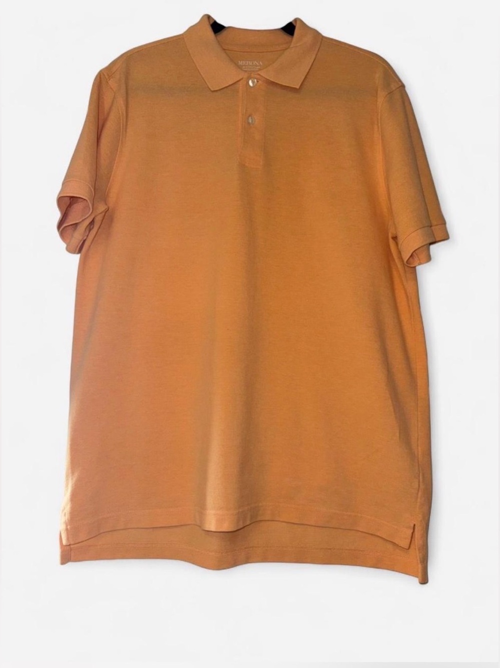 Merona Men's Peach-Orange Polo Shirt - Picture 2 of 6